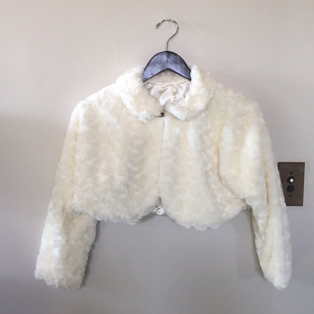 Handmade Ivory Cropped Event Jacket